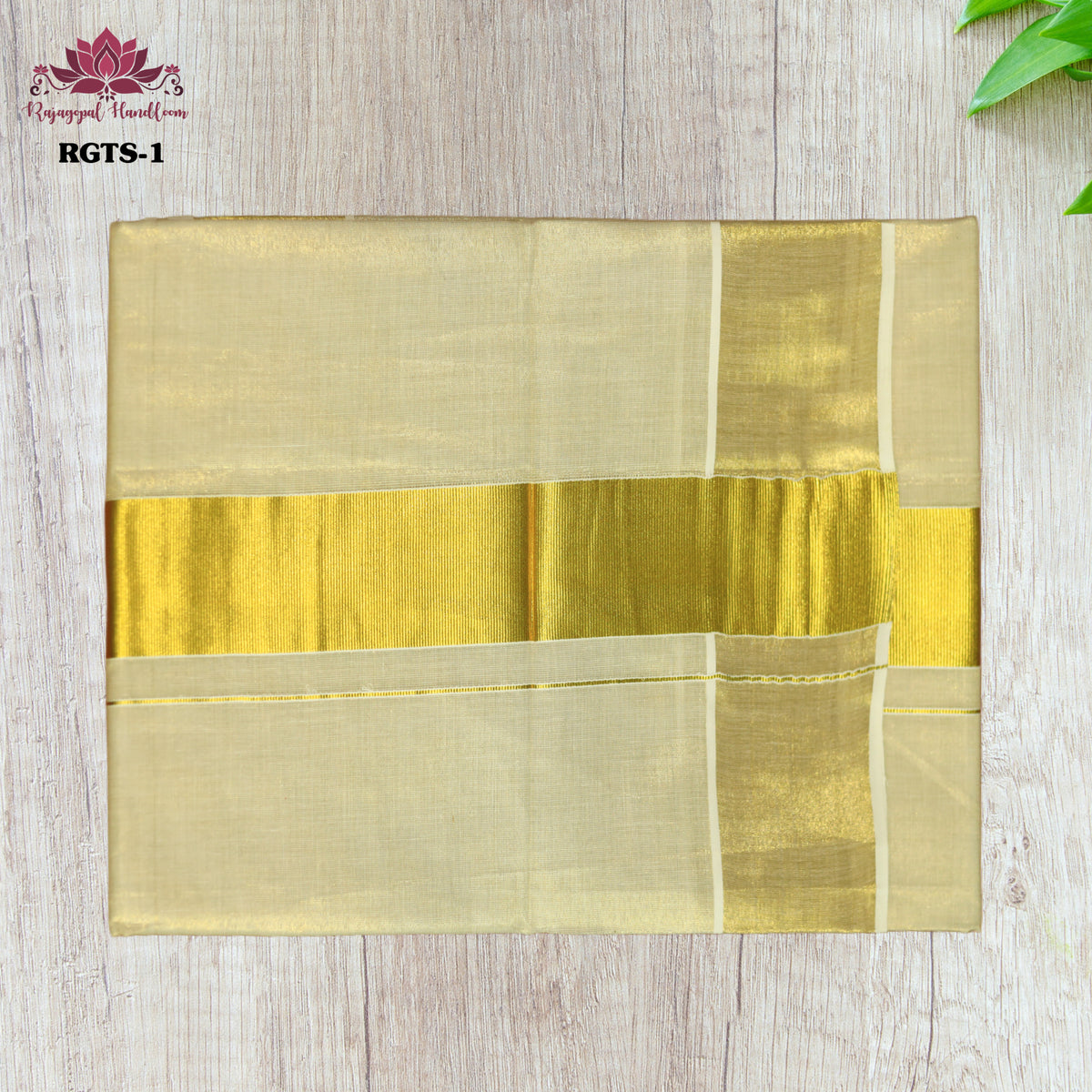 Kerala Tissue saree 3x3 border