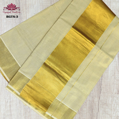 Kerala 3X5 Plain Tissue Saree